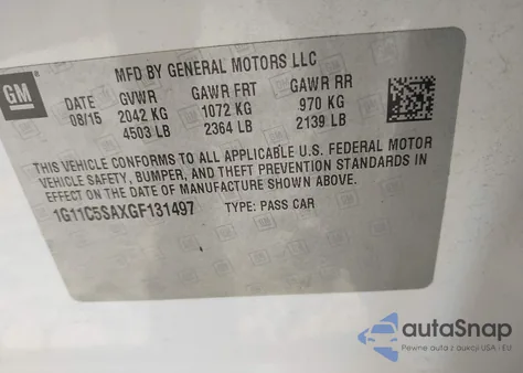 2016 Chevrolet Malibu Limited Lt from USA, damaged, VIN 1G11C5SAXGF131497